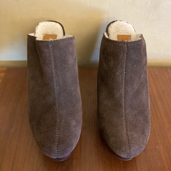 Lucky Brand dark brown suede leather Mules size 6 - Picture 3 of 6